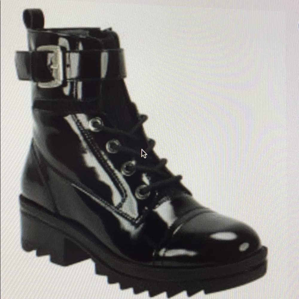 New Marc Fisher Bristyn Combat Boot Black